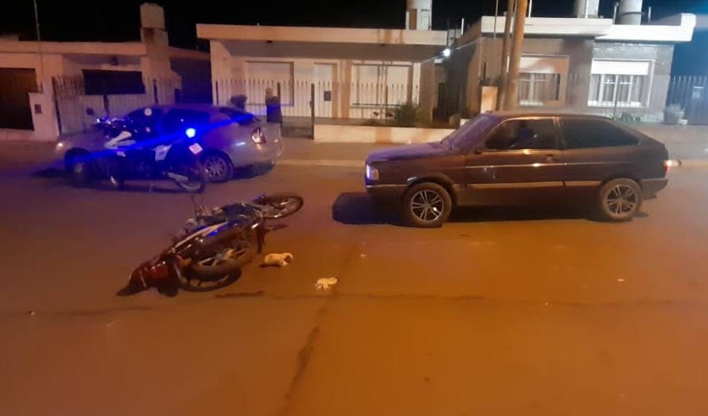 Está grave el motociclista que se accidentó anoche en Lucas V Córdoba