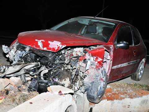 Accidente en recta Montenegro