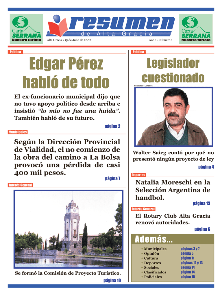 TAPA 1 RESUMEN - Diario Resumen de la región