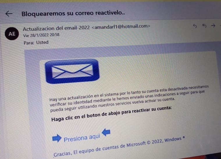 MAIL ESTAFA 2 - Diario Resumen de la región