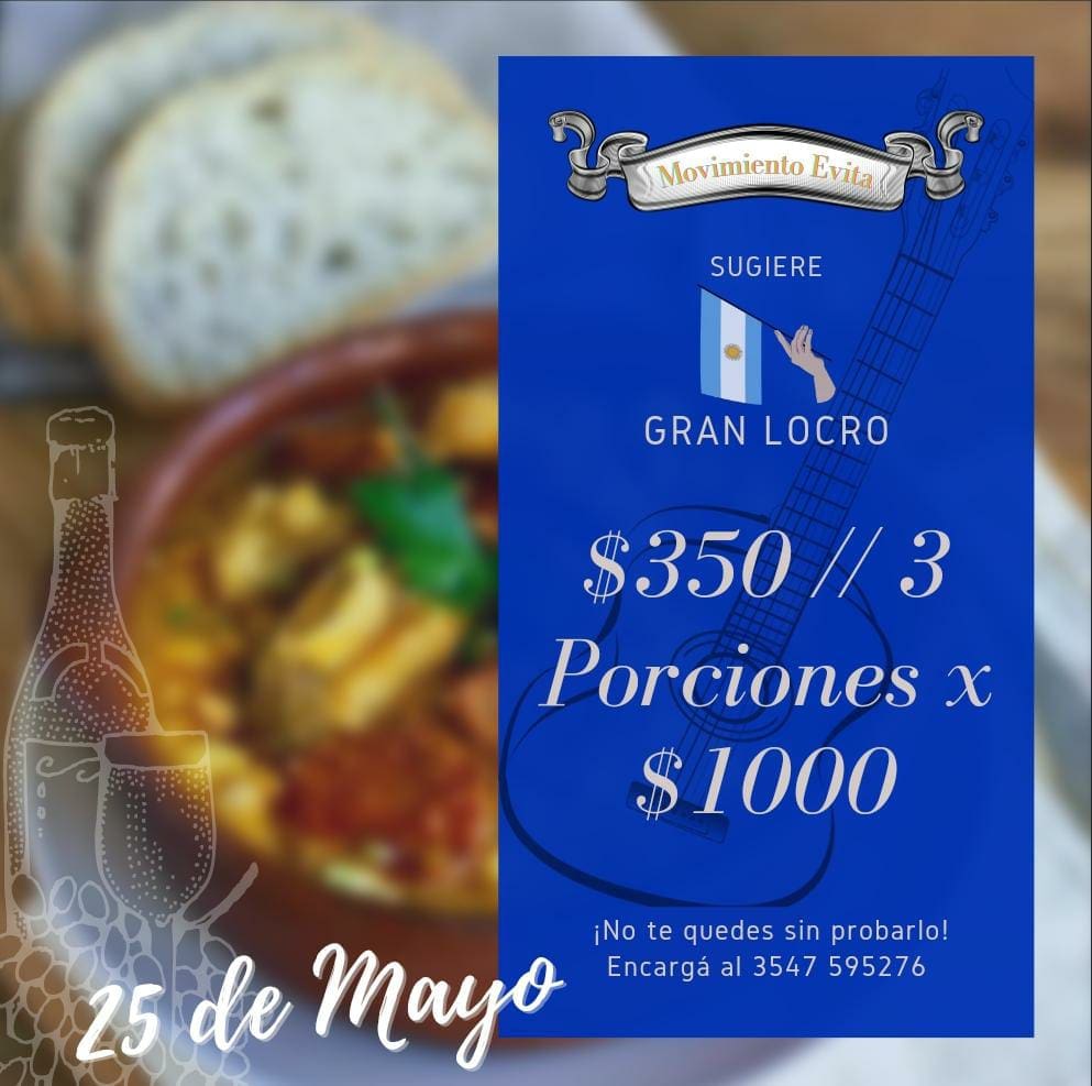 locro movimiento evita - Diario Resumen de la región